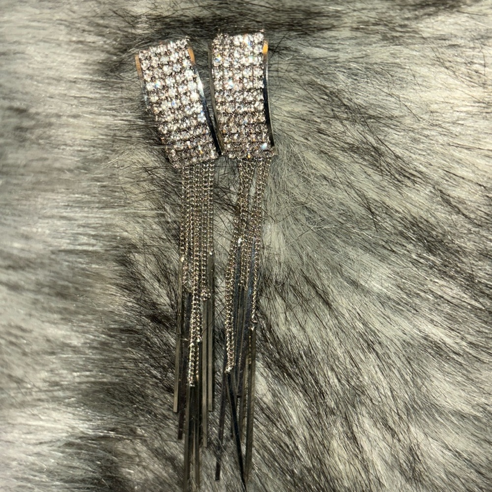 Silver dangle earrings